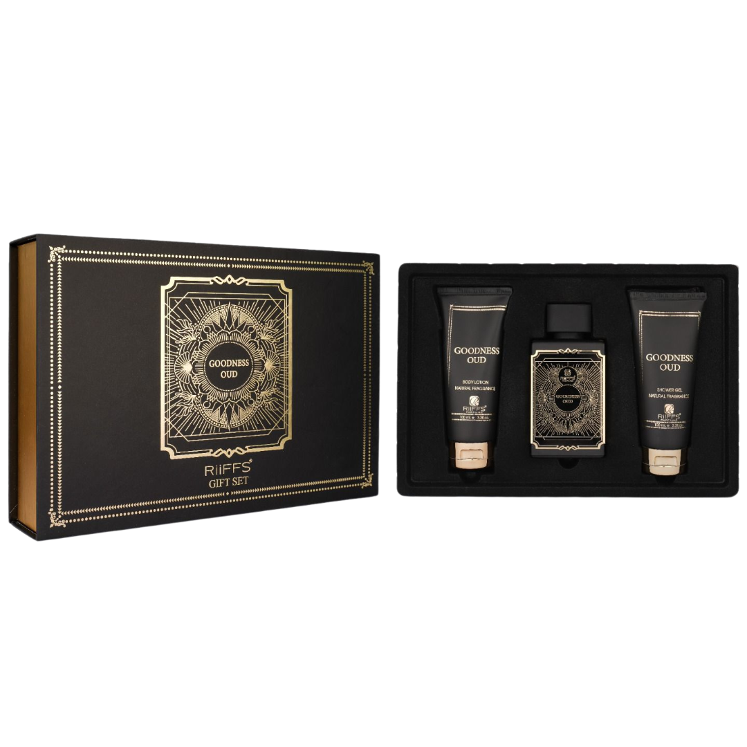 Foto 3 | Estuche 3pcs  Riiffs Goodness Oud Men  Edp/100 Ml/ Body Lotion 100ml/shower Gel 100ml