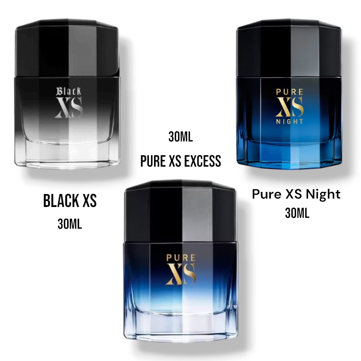 Foto 3 pulgar | Set Paco Rabbane Black Xs, Pure Xs, Pure Xs Night 3 Piezas 30ml Cada Uno