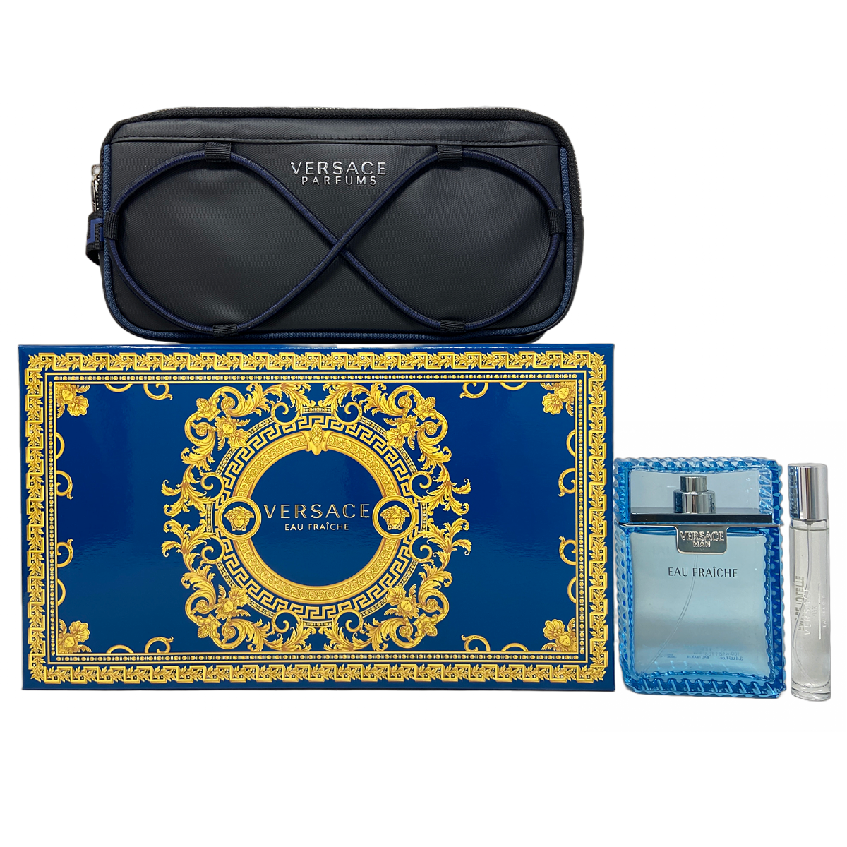 Set de Perfume Versace Eau Fraiche 3 Piezas para Hombre