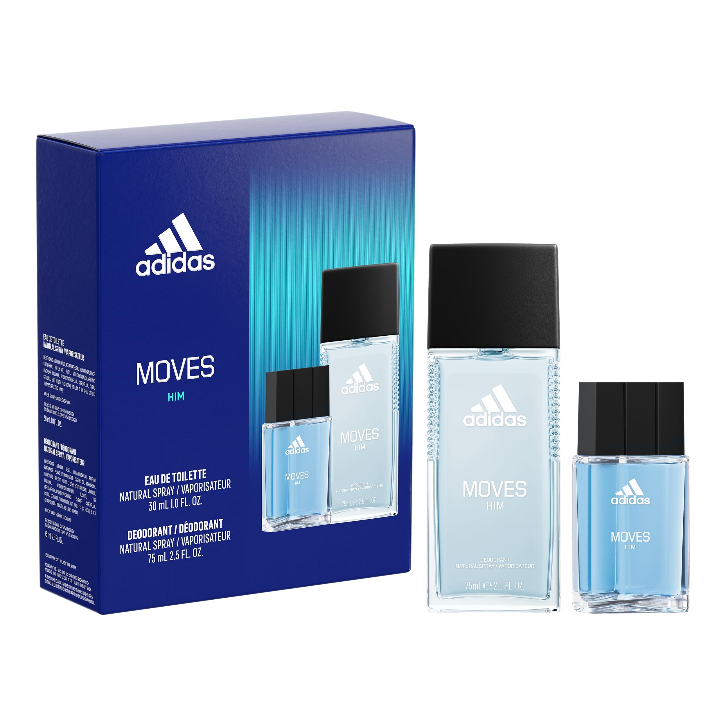 Set de Perfume Adidas Moves 2 Piezas para Hombre-Venta Internacional
