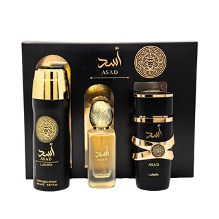 Foto 2 | Lattafa Asad Set De 3 Pz Con Body Mist Para Hombre