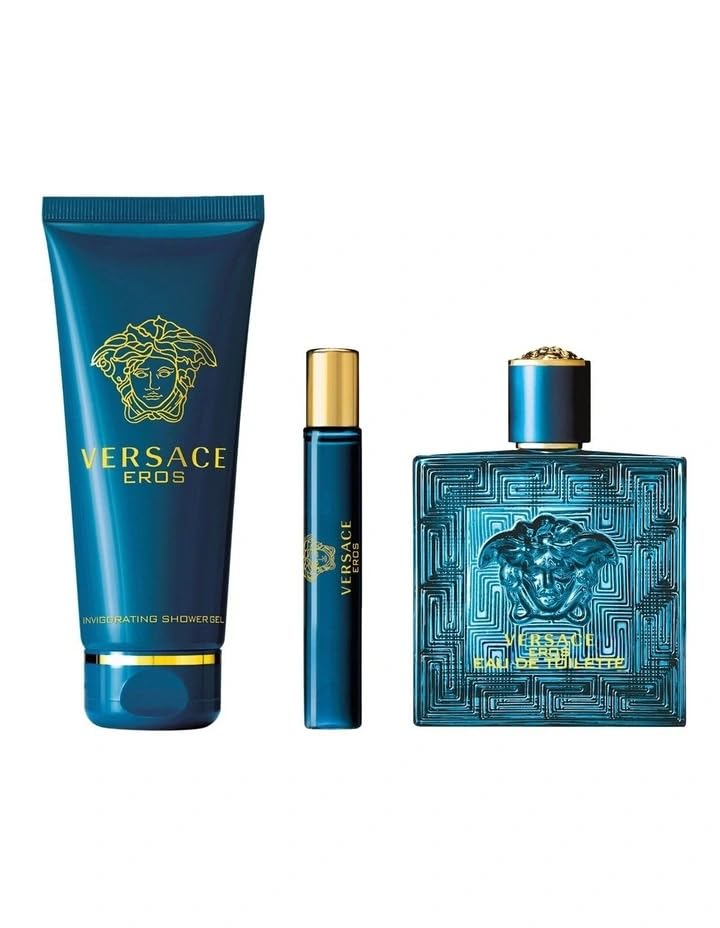 Foto 3 pulgar | Set De Regalo Perfume Versace Eros Para Hombre: 100 Ml Edt Y 150 Ml De Gel - Venta Internacional.