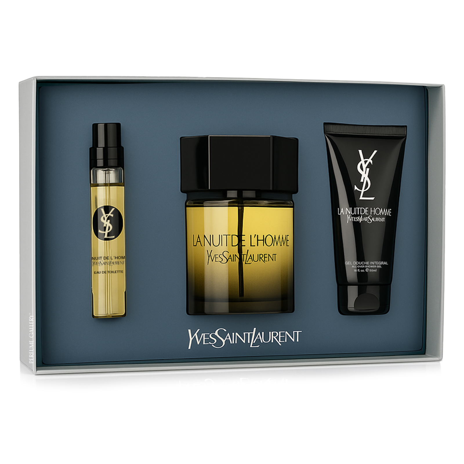 Foto 2 pulgar | Set Para Caballero La Nuit De L Homme Edt 100ml + Gel De Ducha 50ml + Perfumero 10ml