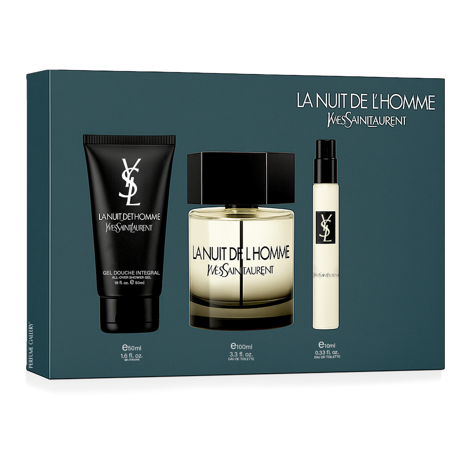 Foto 4 | Set Para Caballero La Nuit De L Homme Edt 100ml + Gel De Ducha 50ml + Perfumero 10ml