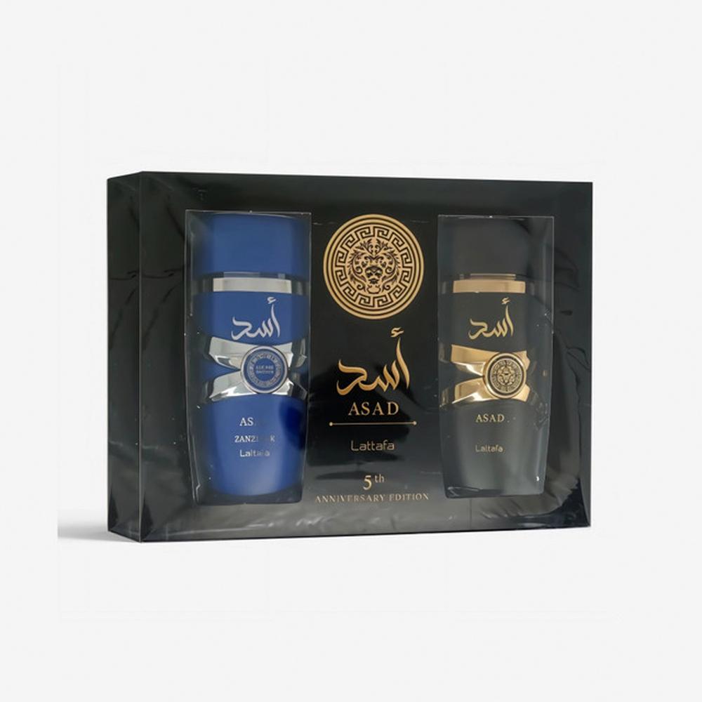 Foto 3 pulgar | Perfume Lattafa Asad + Zanzíbar Eau de Parfum 2 Piezas