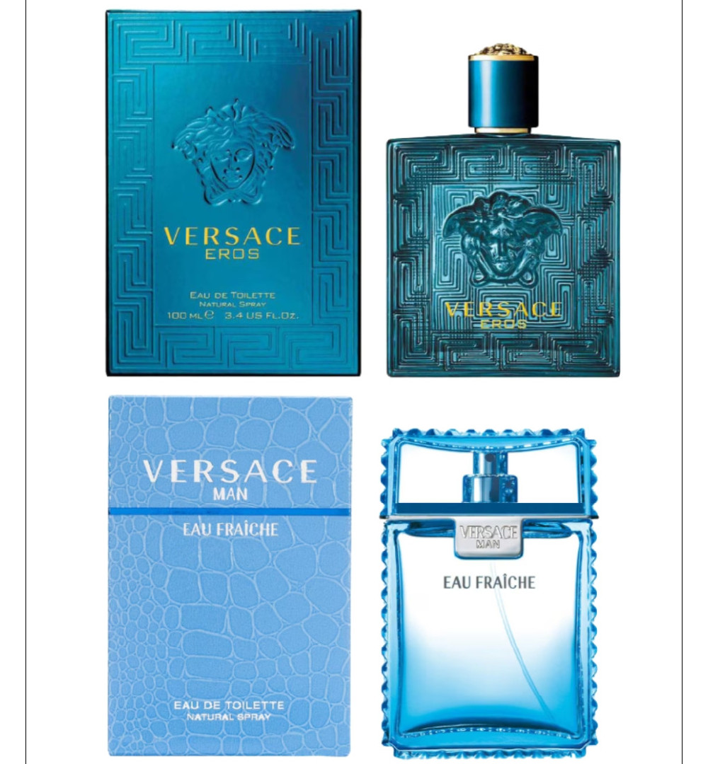 Foto 3 pulgar | Versace Eros 100 Ml Edt Caballero Y Versace Eau Fraiche 05 Ml Edp Caballero