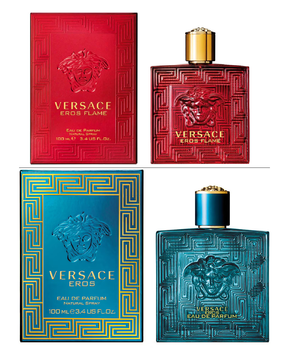 Foto 2 pulgar | Set De Fragancias Para Hombre Versace Eros Eau De Parfum 100 Ml + Eros Flame Eau De Parfum 100 Ml