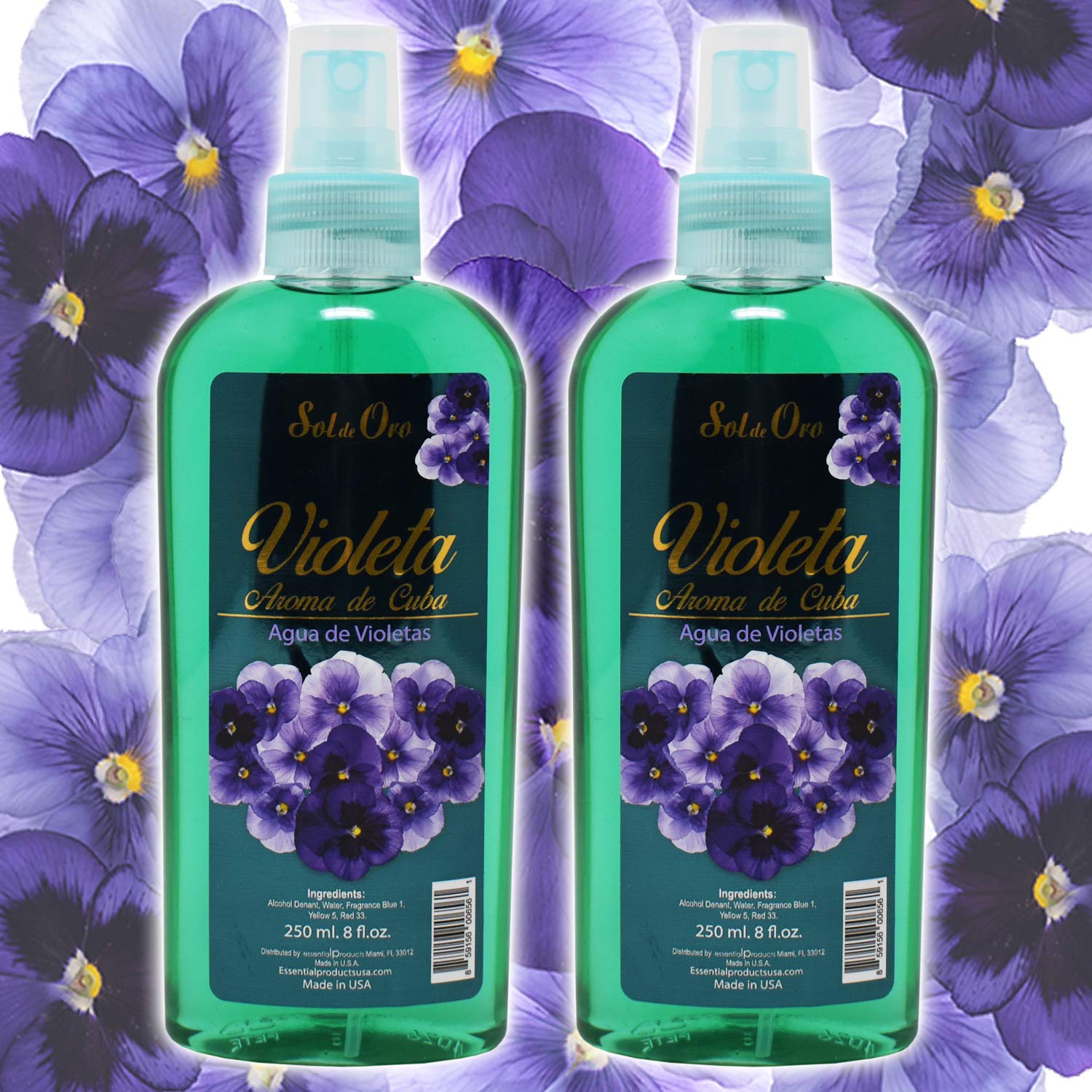 Foto 5 pulgar | Perfume Sol de Oro Violet Aroma Of Cuba Water Of Violet 240 ml 2 Piezas - Venta Internacional