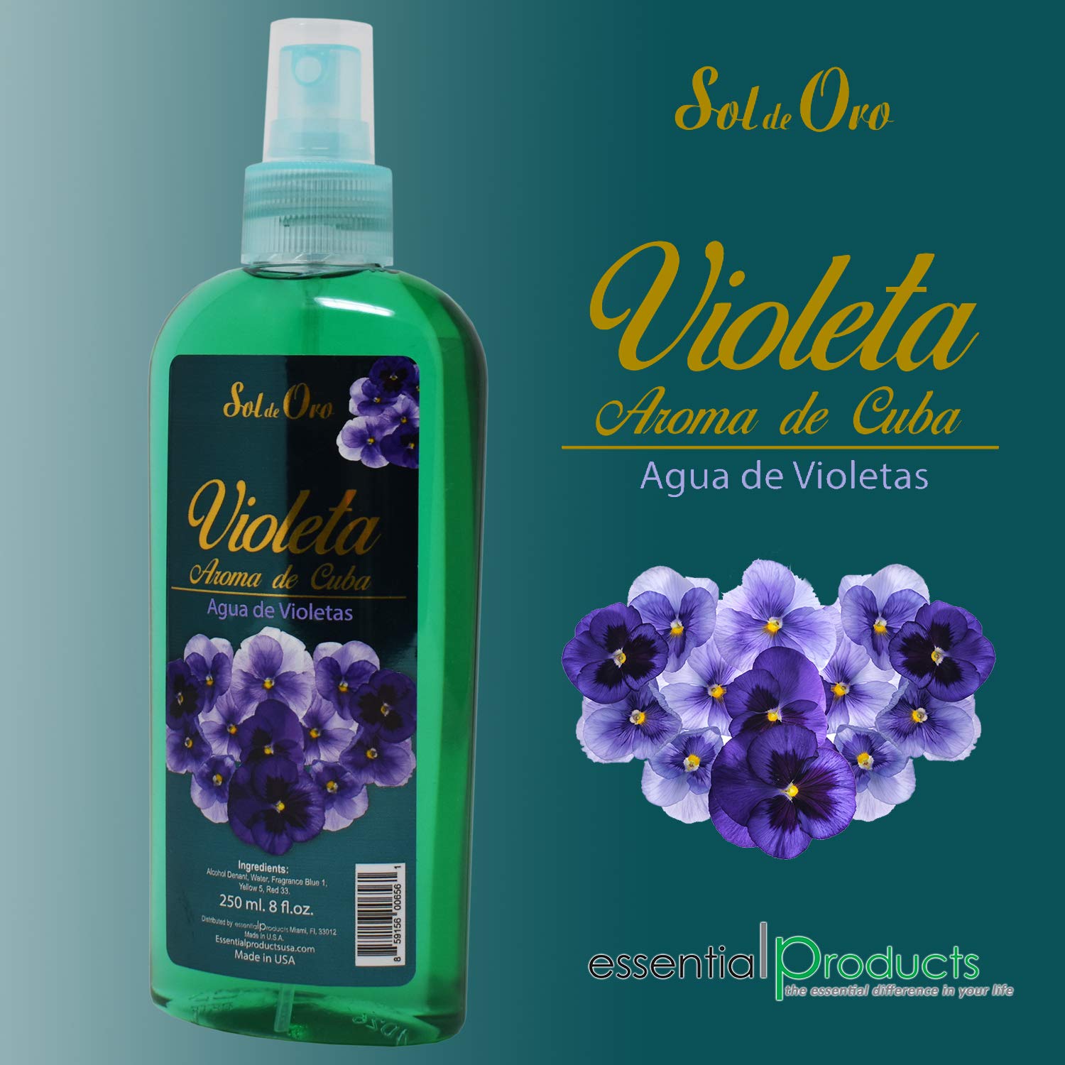 Foto 6 pulgar | Perfume Sol de Oro Violet Aroma Of Cuba Water Of Violet 240 ml 2 Piezas - Venta Internacional