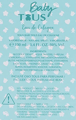 Foto 8 pulgar | Perfume Tous Baby Eau De Cologne En Aerosol Para Unisex, 100 Ml - Venta Internacional.