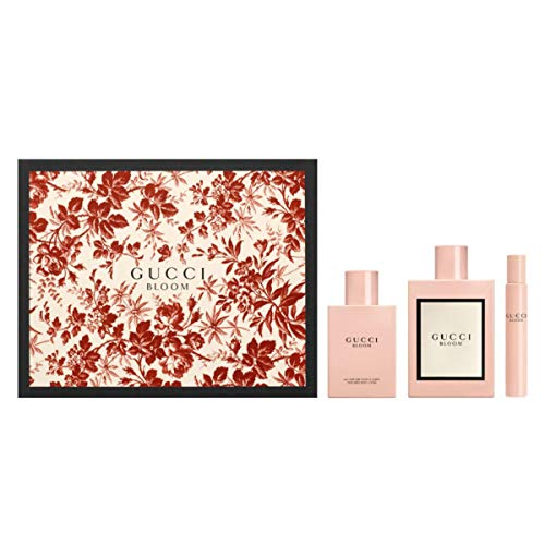 Set De Regalo Perfume Gucci Bloom Eau De Parfum De 3 Piezas Para Mujer - Venta Internacional.