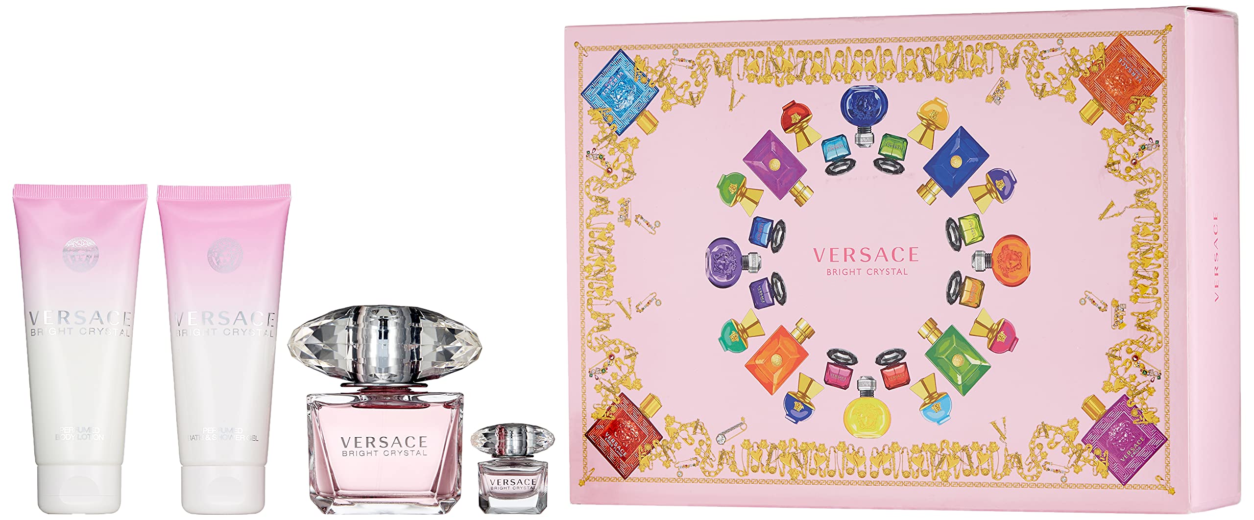 Foto 4 pulgar | Set De 4 Piezas De Perfume Versace Bright Crystal Para Mujer, 283 Ml - Venta Internacional