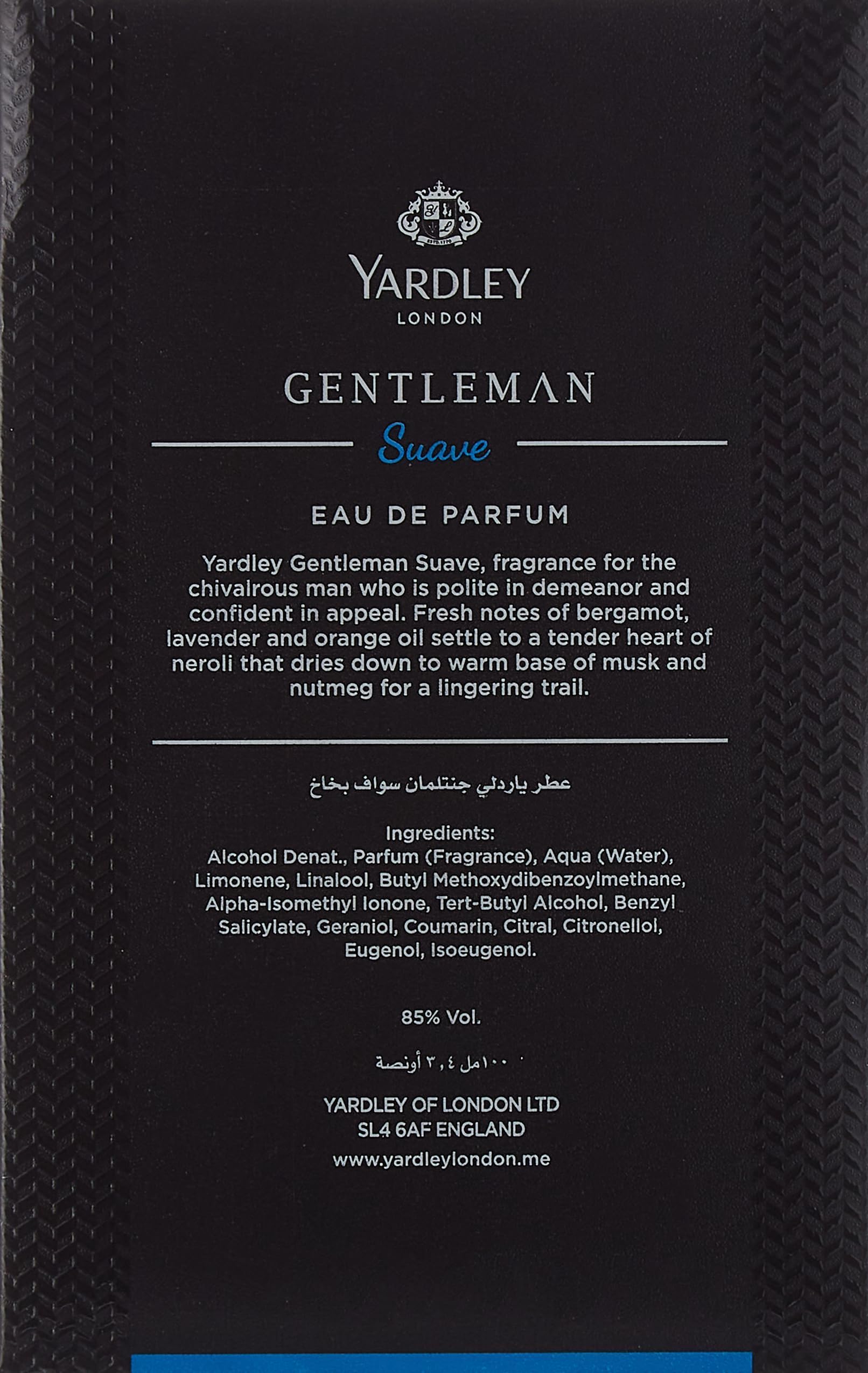 Foto 5 pulgar | Perfume Yardley Gentleman Eau de Parfum 100 ml para Hombre - Venta Internacional