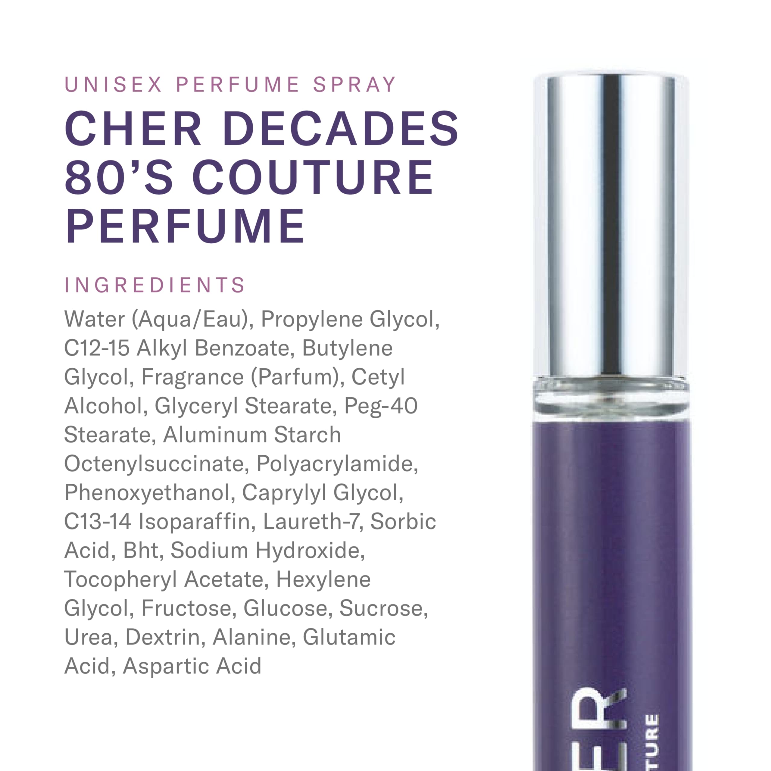 Foto 3 pulgar | Perfume Scent Beauty Cher Decades Couture, Unisex, 8 Ml - Venta Internacional.