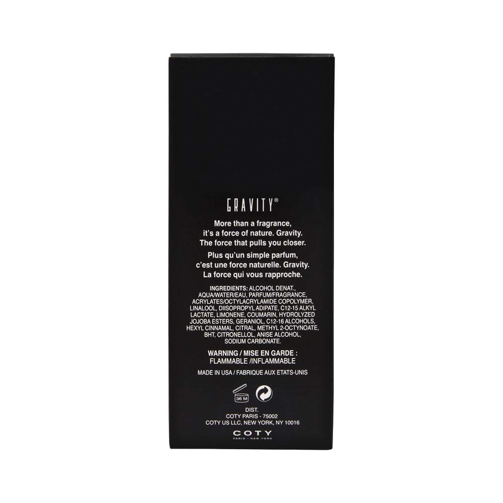 Foto 3 pulgar | Perfume Gravity Eau De Cologne En Aerosol, 50 Ml, Para Hombre - Venta Internacional.