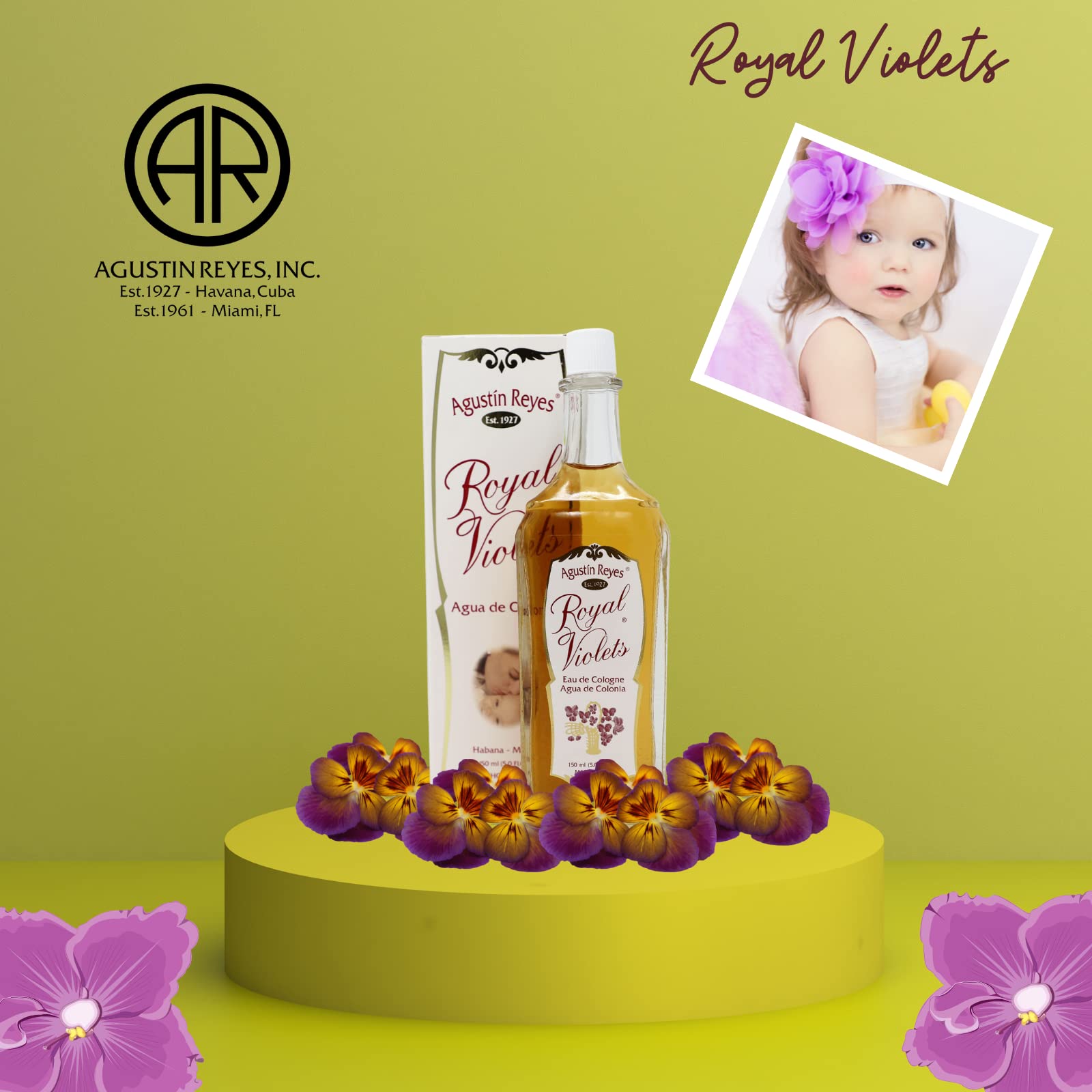 Foto 4 pulgar | Perfume Agustin Reyes Royal Violets Eau De Cologne Para Bebé - Venta Internacional.