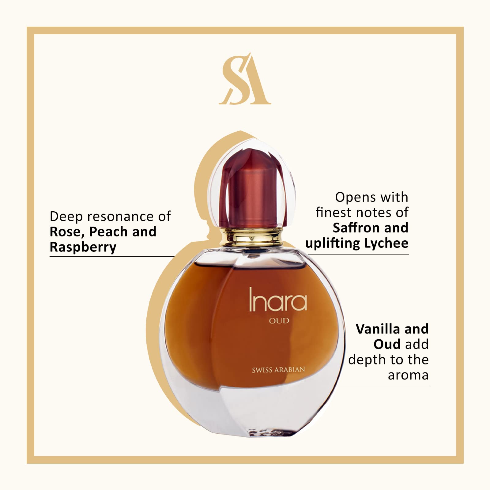 Foto 4 pulgar | Perfume Swiss Arabian Inara Oud Eau De Parfum Para Mujer, 50 Ml - Venta Internacional.