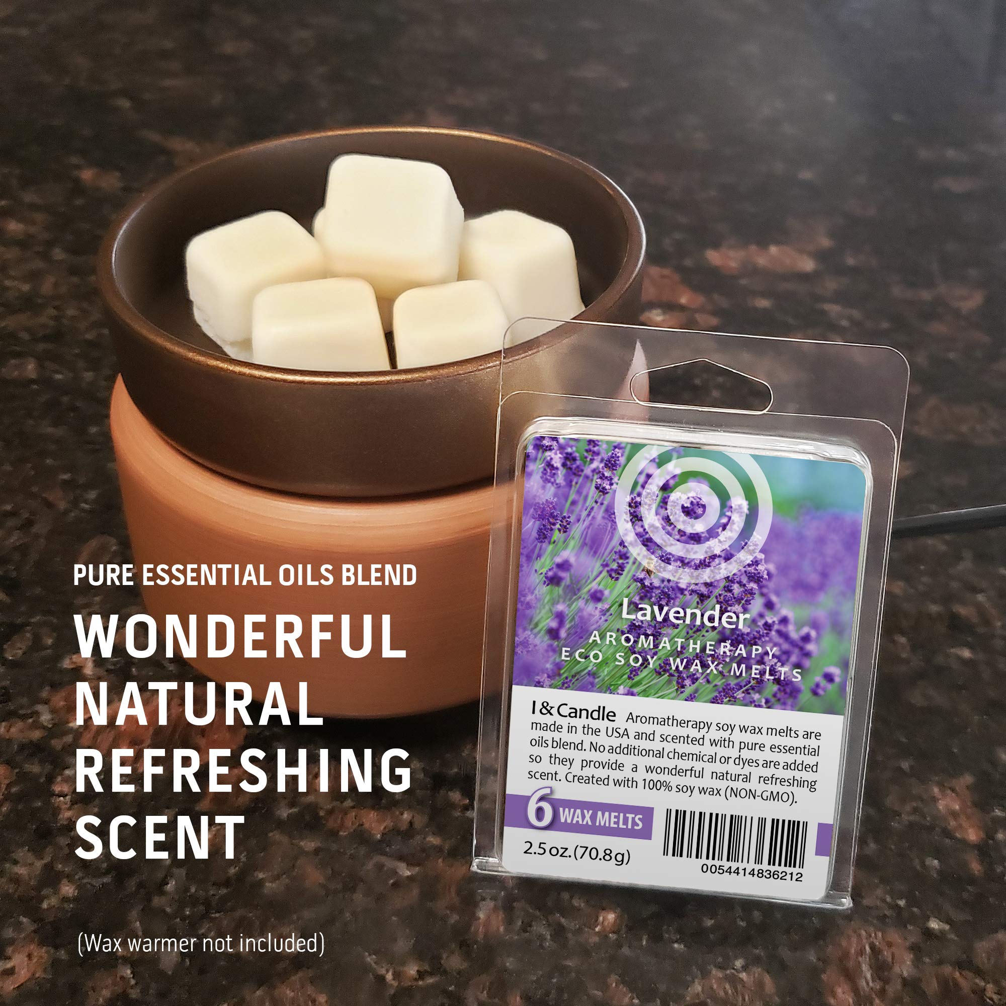 Foto 2 | Wax Melts I & Candle, Aromaterapia, 100% Cera De Soja Y Lavanda, Paquete De 2 - Venta Internacional.