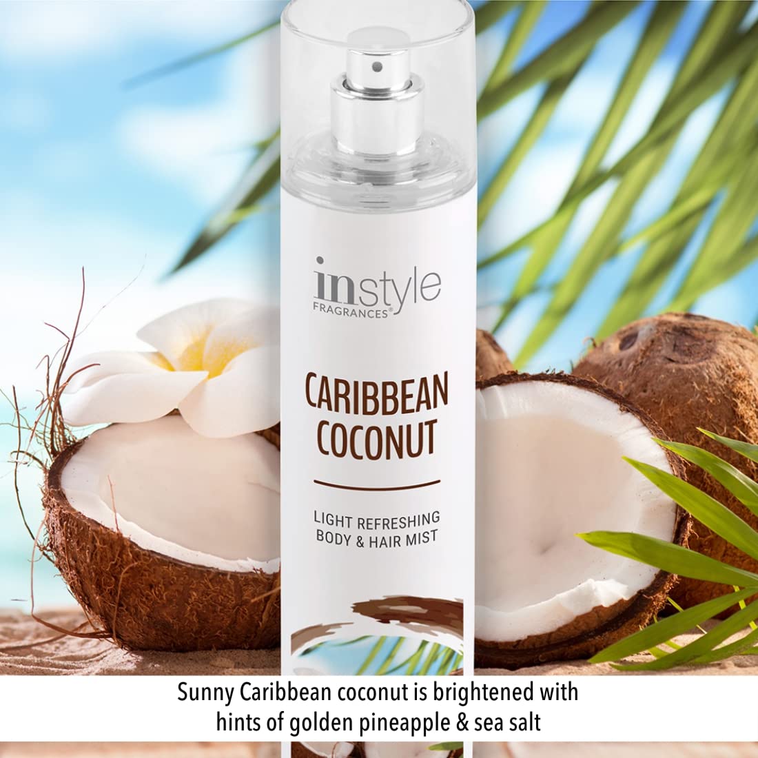 Foto 6 pulgar | Bruma Corporal Instyle Fragrances Caribbean Coconut 240 Ml - Venta Internacional