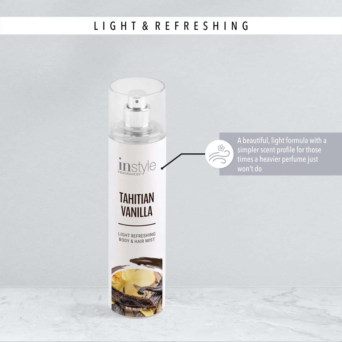 Foto 6 pulgar | Bruma Corporal y Capilar Instyle Fragrances Vainilla Tahitiana 240 ml para Mujer - Venta Internacional