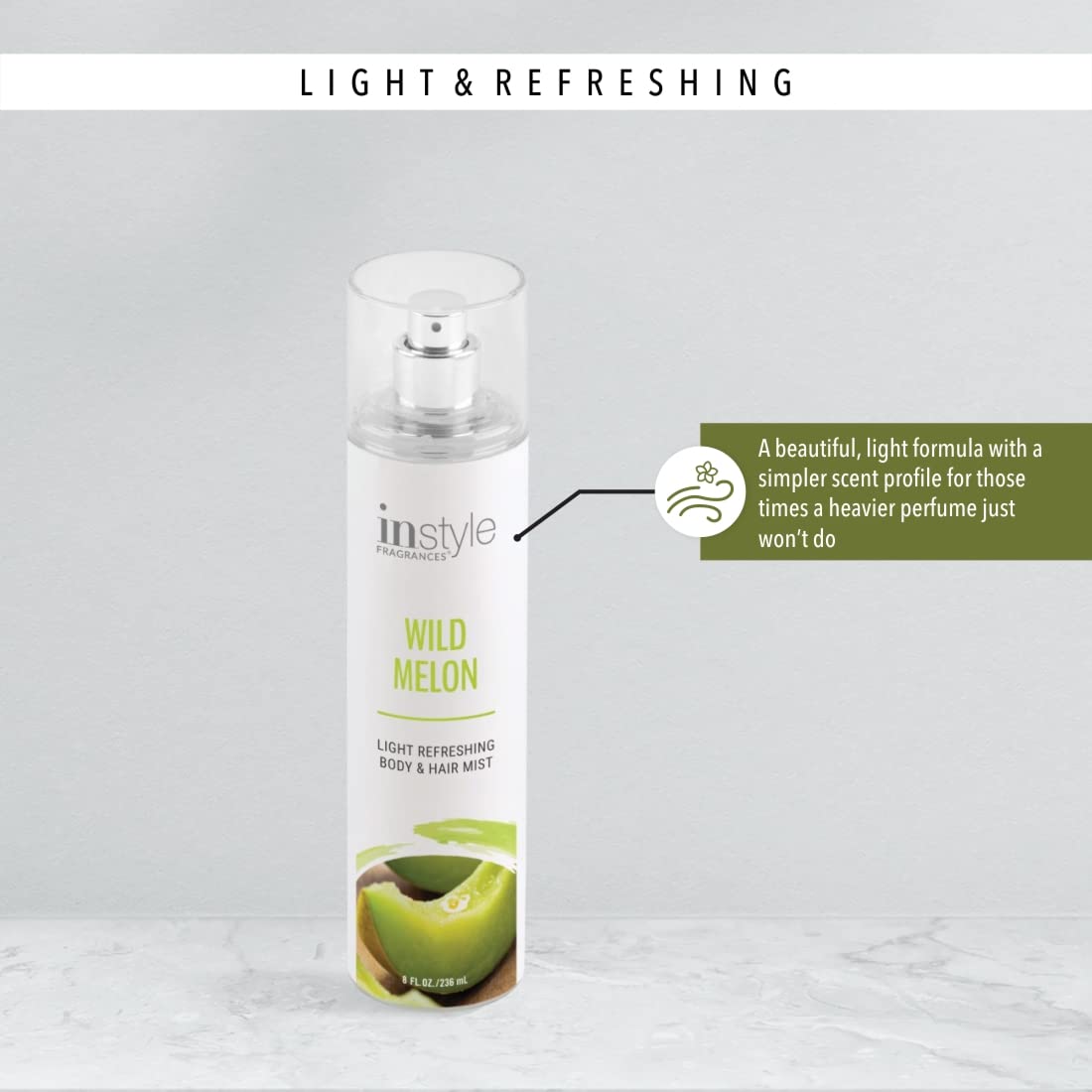 Foto 6 | Bruma Corporal y Capilar Instyle Fragrances con Aroma a Melón Silvestre 240 ml - Venta Internacional