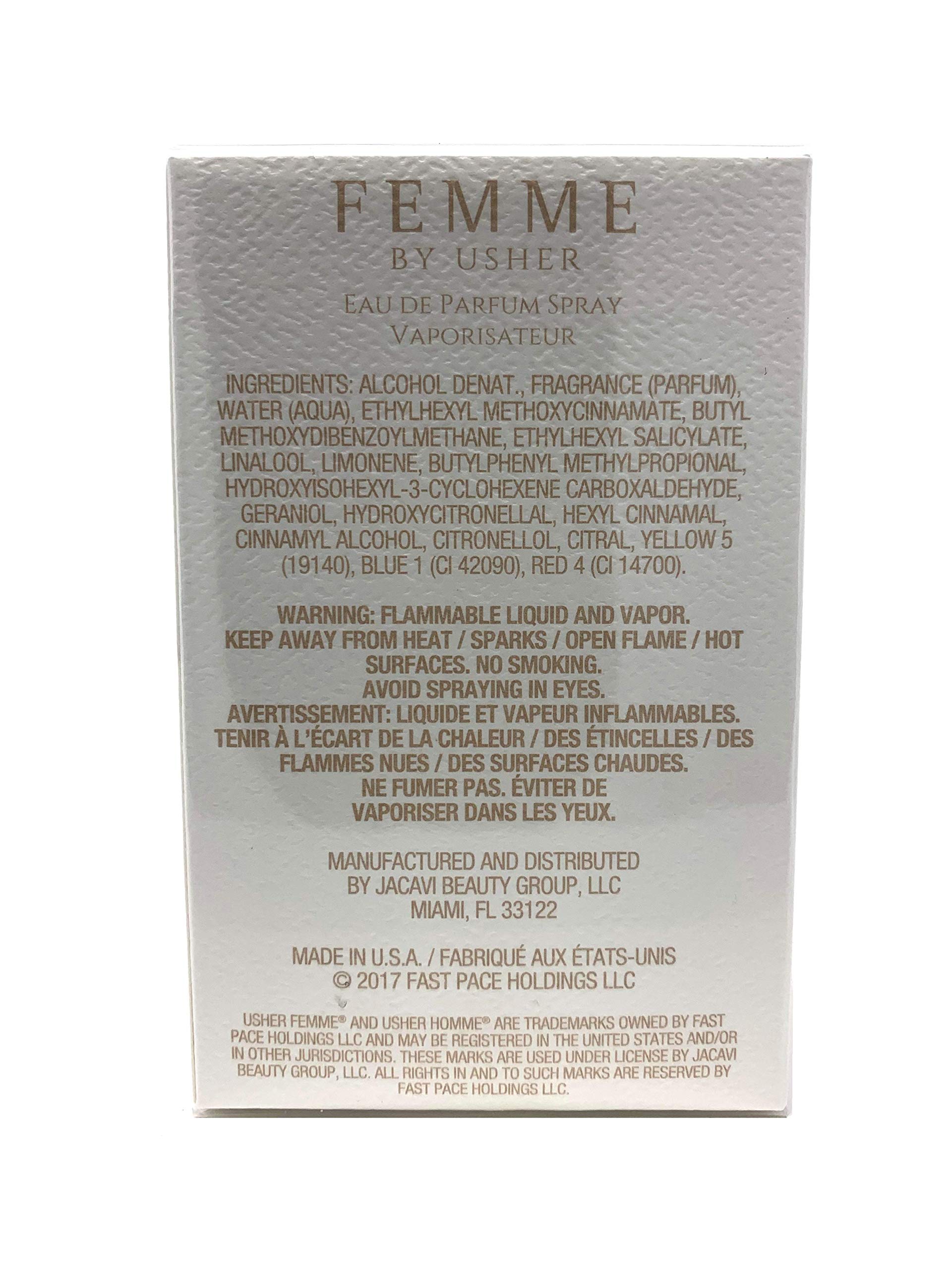Foto 2 | Perfume Usher Femme Eau De Parfum 50 Ml Para Mujer - Venta Internacional.