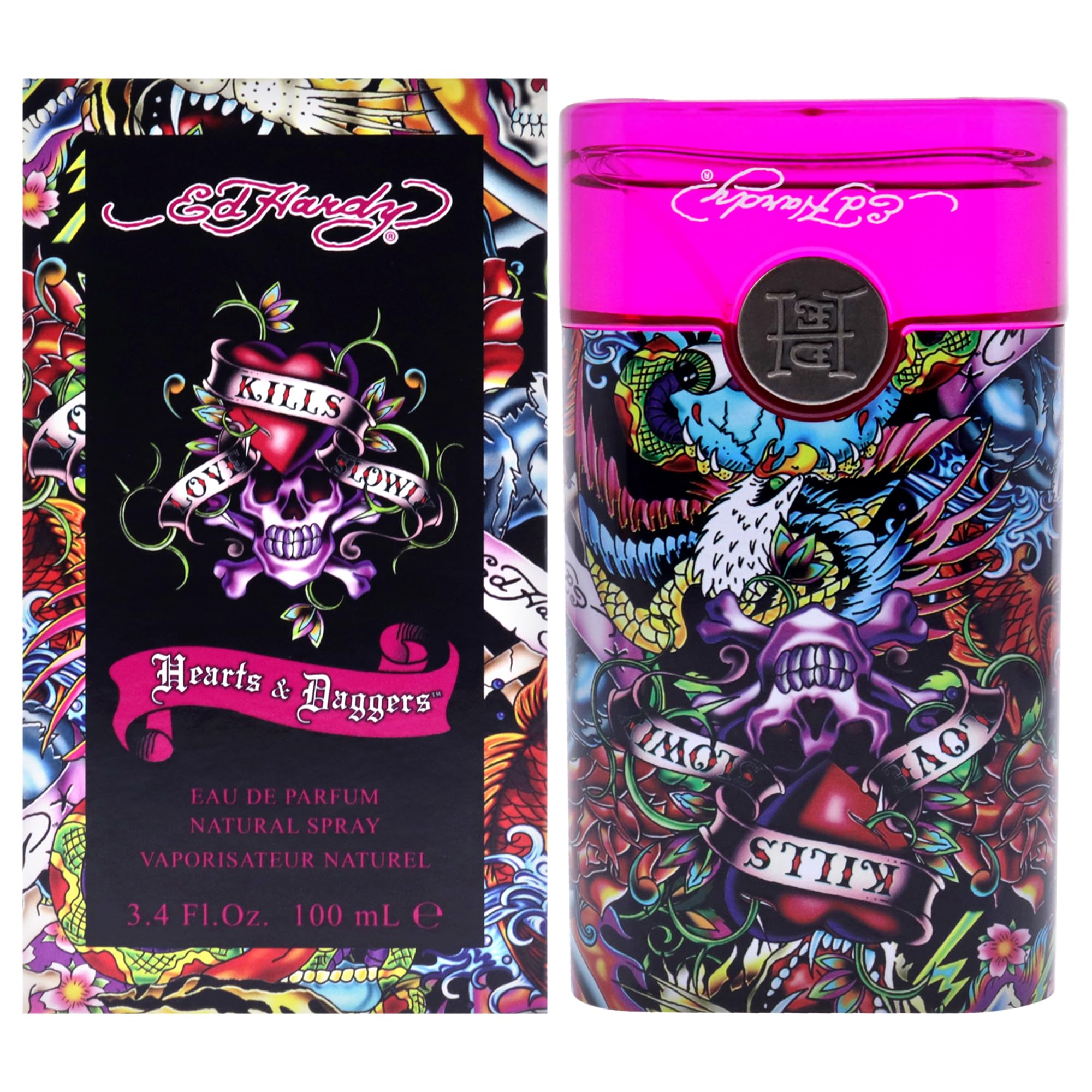 Foto 2 pulgar | Perfume Hardy Hearts & Daggers De Christian Audigier Para Mujer, 100 Ml - Venta Internacional.