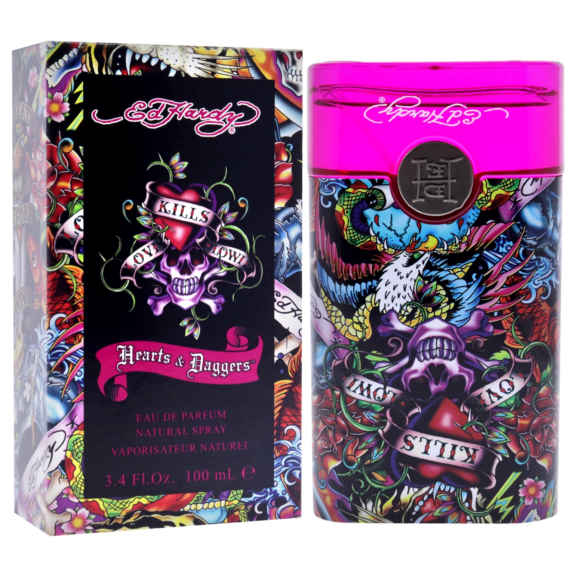 Foto 4 pulgar | Perfume Hardy Hearts & Daggers De Christian Audigier Para Mujer, 100 Ml - Venta Internacional.