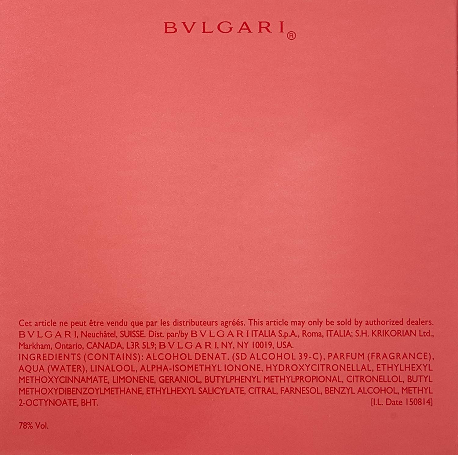 Foto 4 pulgar | Perfume Bvlgari Omnia Coral Eau De Toilette para Mujer 65 Ml - Venta Internacional