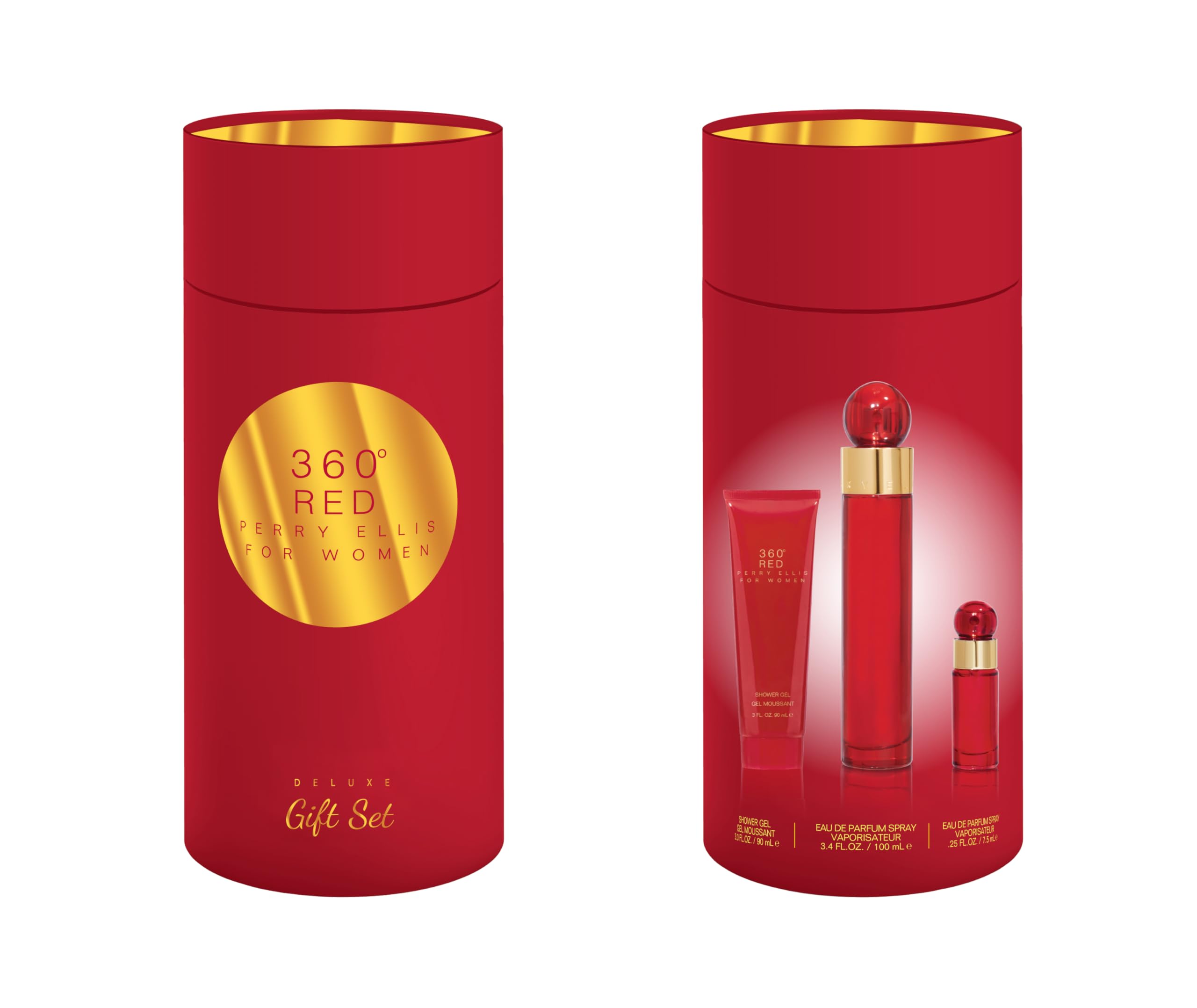 Foto 2 pulgar | Set de Regalo de 3 Piezas Perfume Perry Ellis 360° Red para Mujer - Venta Internacional