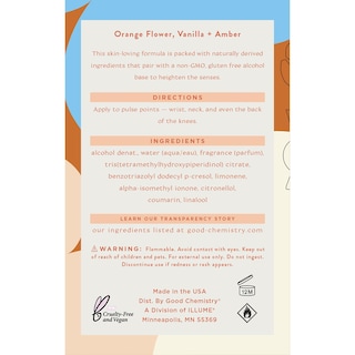 Foto 6 | Bruma Corporal Good Chemistry Tiger Lily Con Flor De Naranja 125 Ml - Venta Internacional.