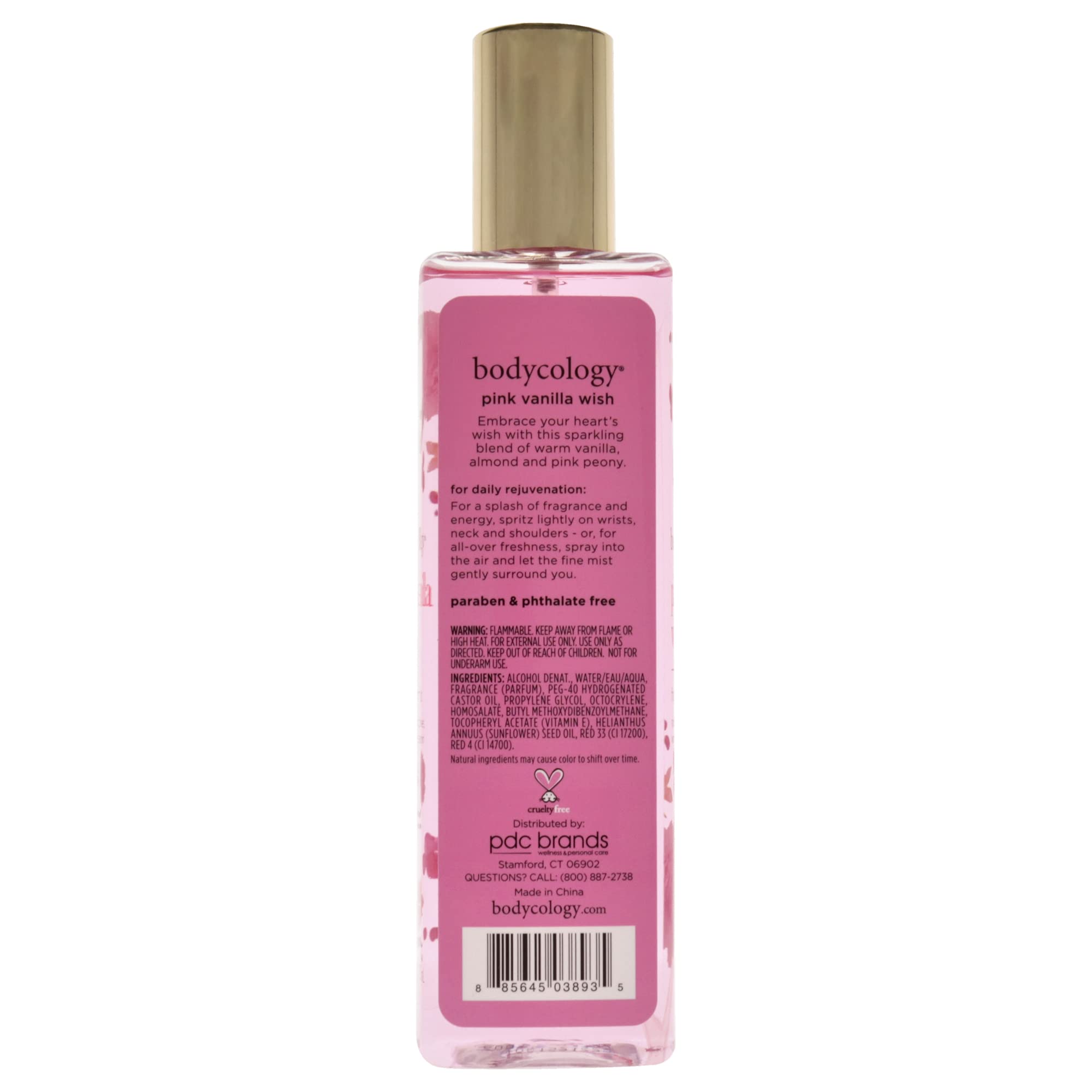 Foto 3 pulgar | Fragancia Mist Bodycology Pink Vanilla Wish para Mujer 240 ml - Venta Internacional