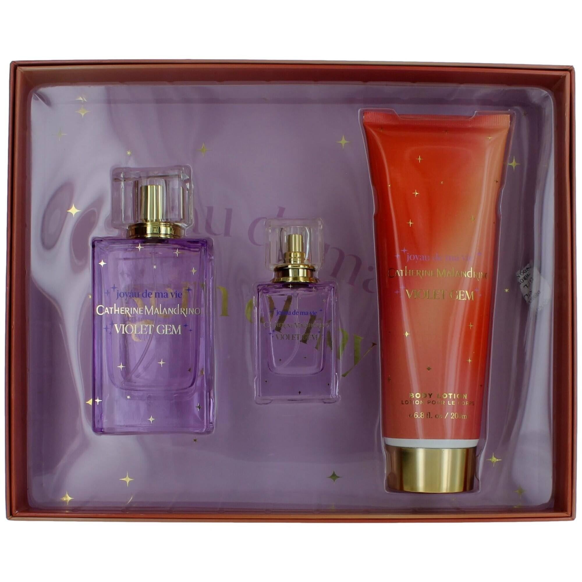 Foto 2 pulgar | Set de Regalo Perfume Catherine Malandrino Violet 100 Ml 3 Piezas - Venta Internacional