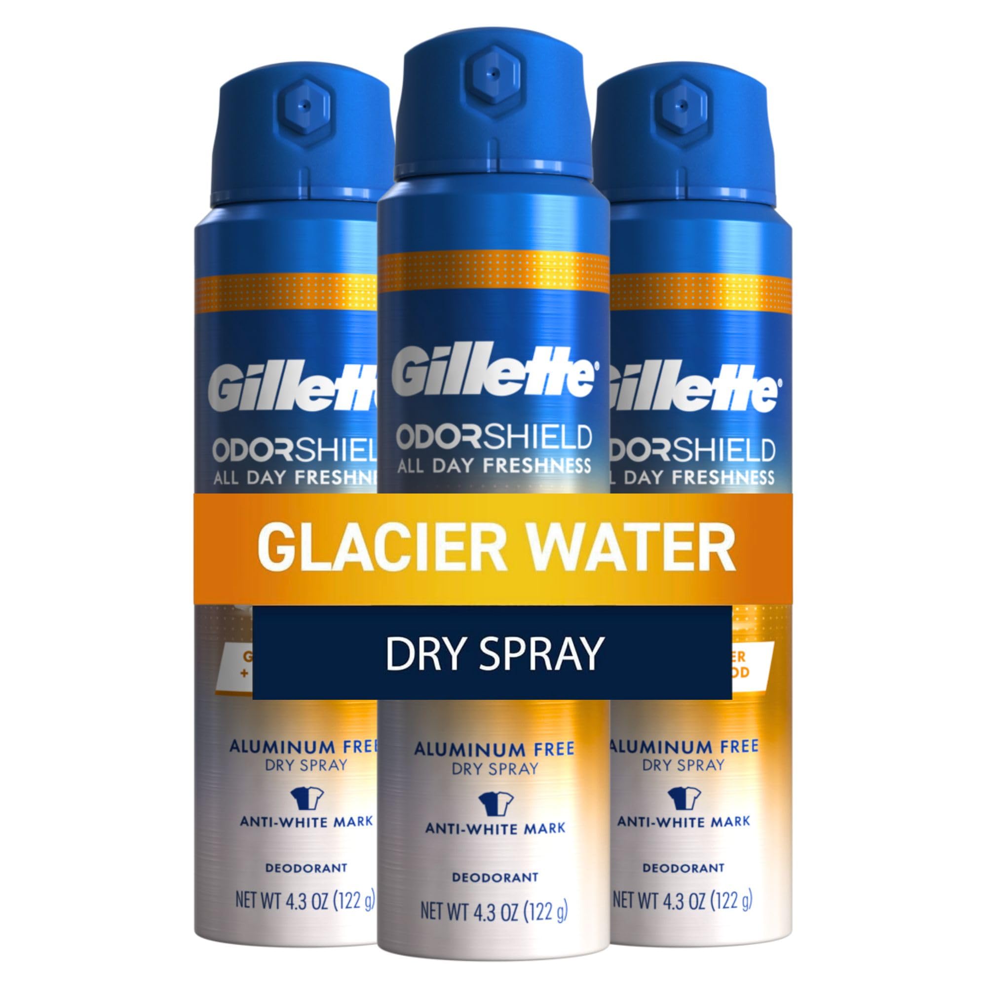 Foto 2 pulgar | Desodorante Gillette Aluminum Free Dry Spray Para Hombre 130 Ml X3 - Venta Internacional.