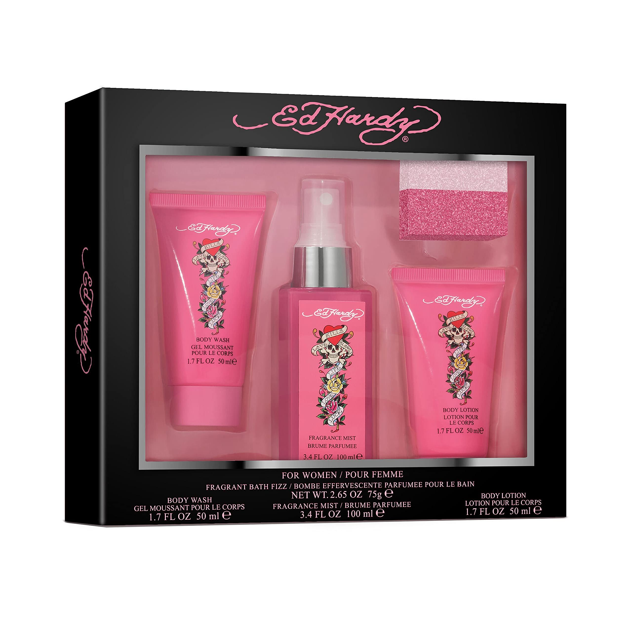 Foto 2 pulgar | Set De Regalo De Perfume Ed Hardy Para Mujer Con Fragancia En Aerosol De 100 Ml - Venta Internacional.