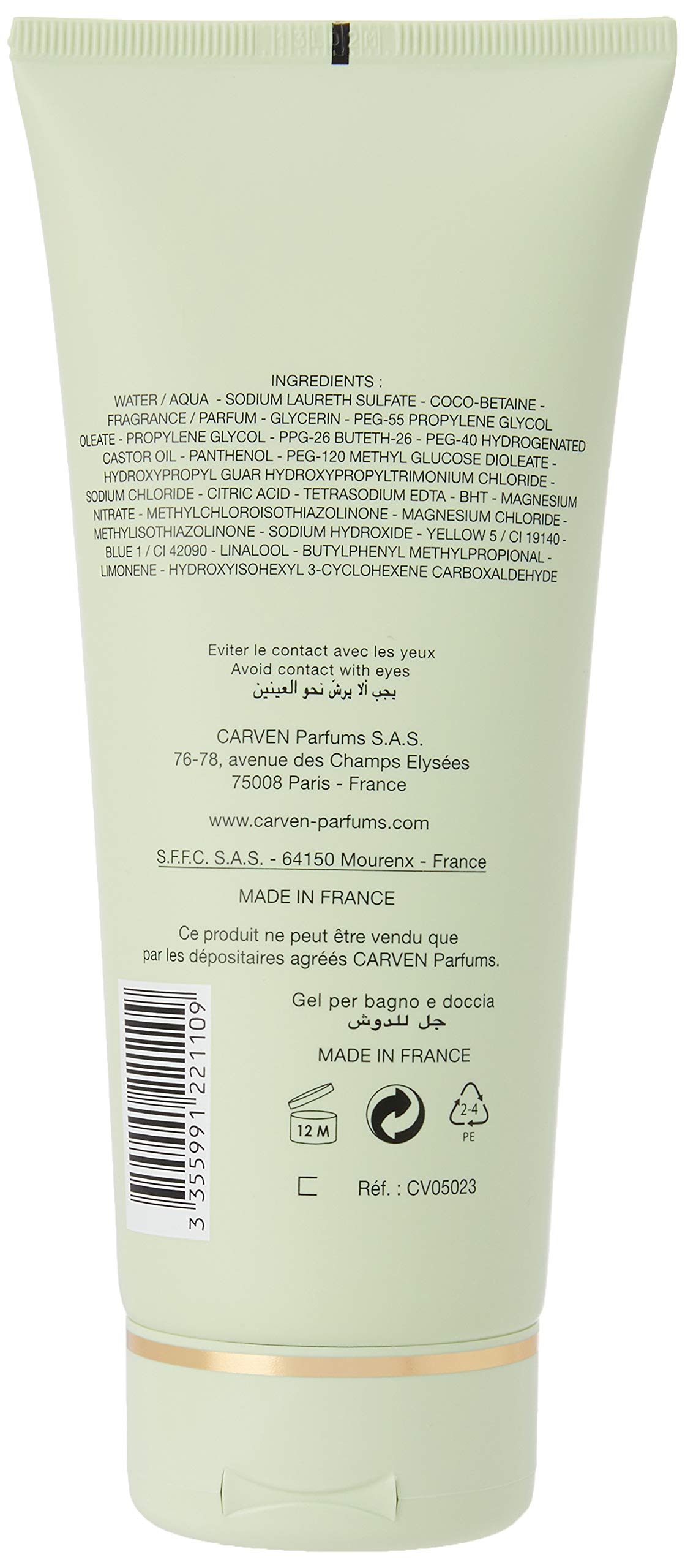Foto 2 | Gel de Baño Y Ducha Carven L'eau de Toilette Light 200 ml - Venta Internacional