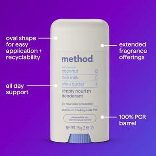 Foto 3 | Desodorante Method Simply Nourish Leche de Arroz Y Coco Manteca De Karité 75 Ml - Venta Internacional