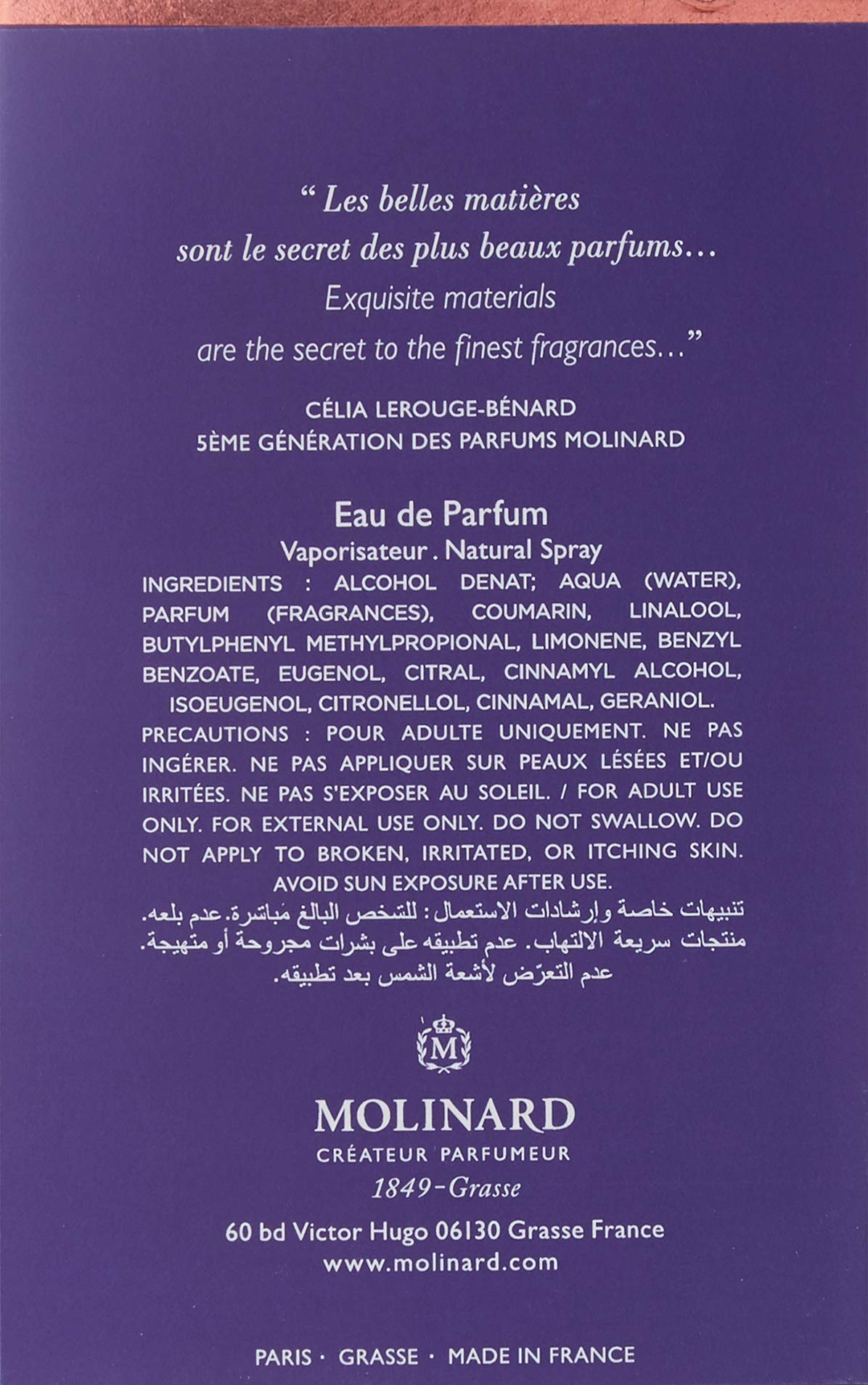 Foto 4 pulgar | Perfume Molinard Cuir Eau De Parfum en Aerosol 75 ml para Mujer - Venta Internacional