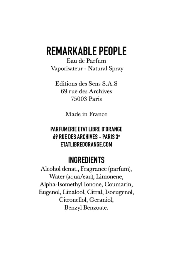Foto 4 pulgar | Perfume Etat Libre D'orange Remarkable People Eau de Parfum 100 Ml - Venta Internacional