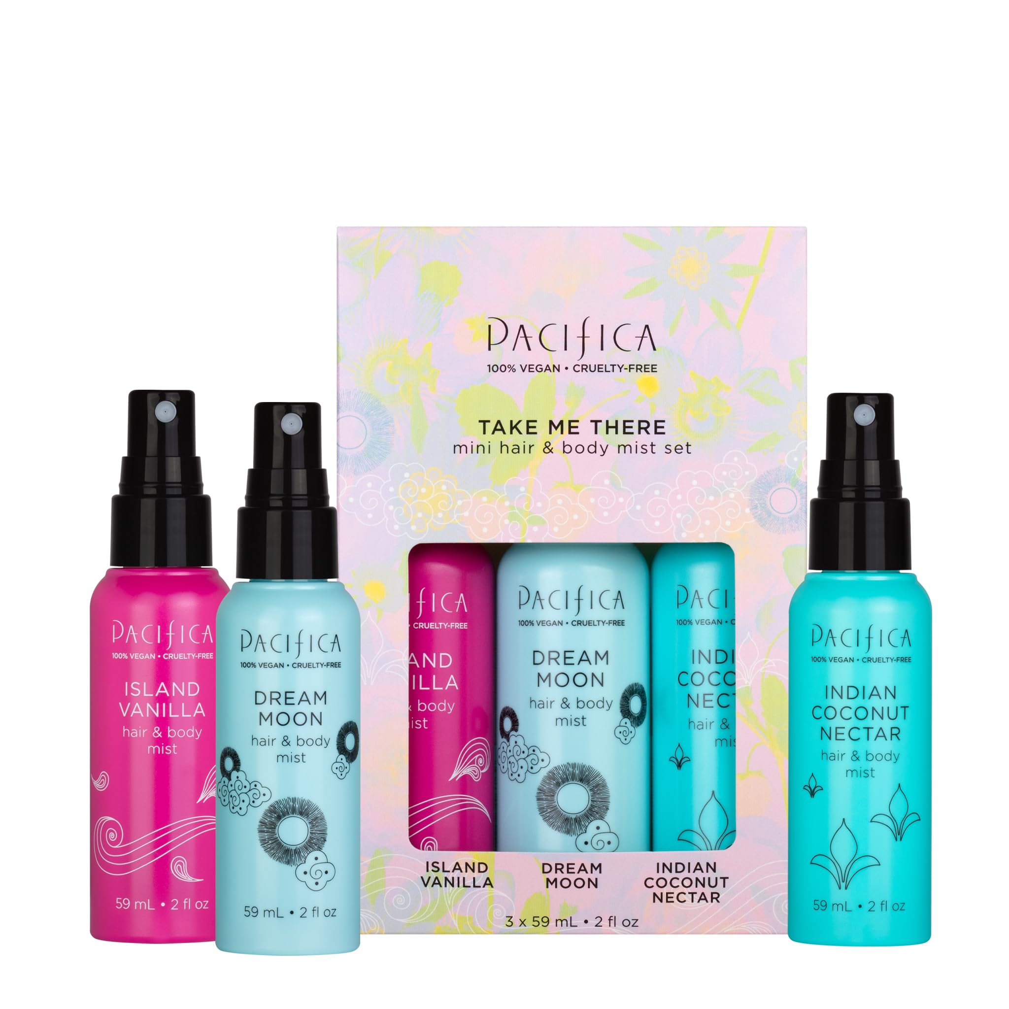 Foto 2 pulgar | Set de Regalo Hair & Body Mist Tamaño Viaje Pacifica Take me There 3 Piezas - Venta Internacional