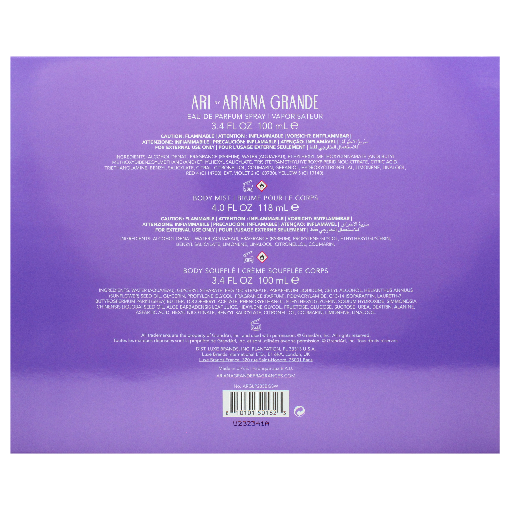 Foto 8 pulgar | Perfume Ari De Ariana Grande Para Mujer, 100 Ml - Venta Internacional.