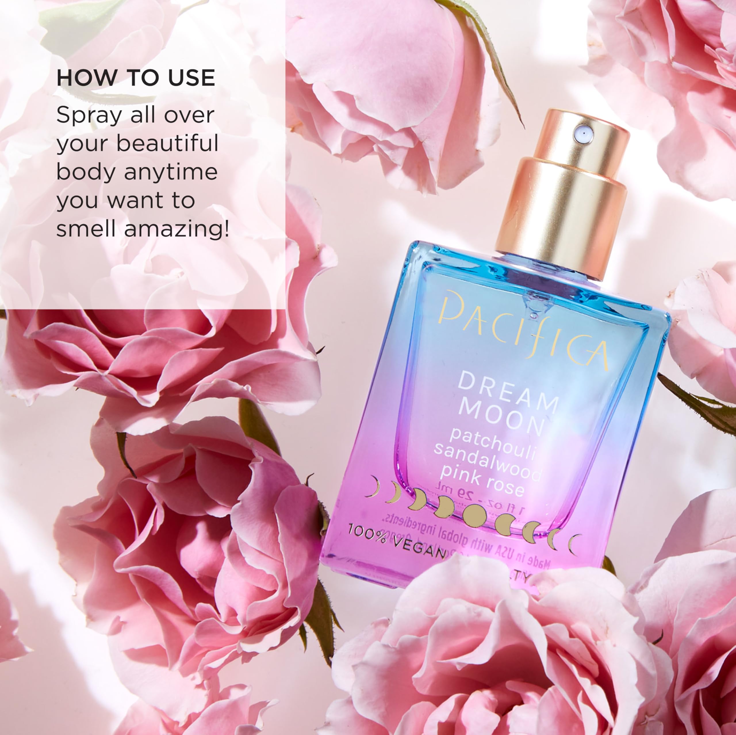 Foto 5 pulgar | Perfume En Aerosol Pacifica Beauty Dream Moon Pink Rose 100 Ml - Venta Internacional.