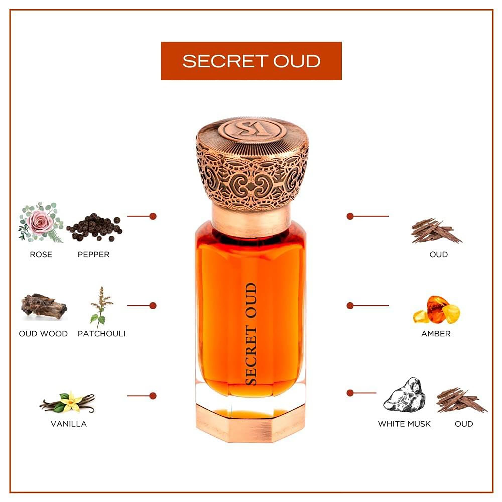 Foto 4 pulgar | Aceite De Perfume Swiss Arabian Secret Oud, Fragancia De Lujo De 12 Ml - Venta Internacional.