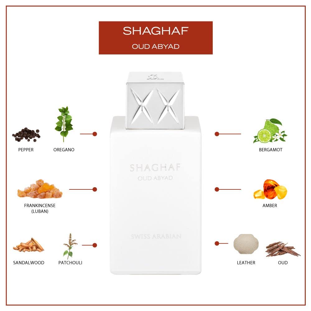 Foto 5 pulgar | Perfume Swiss Arabian Shaghaf Oud Abyad 75 ml - Venta Internacional
