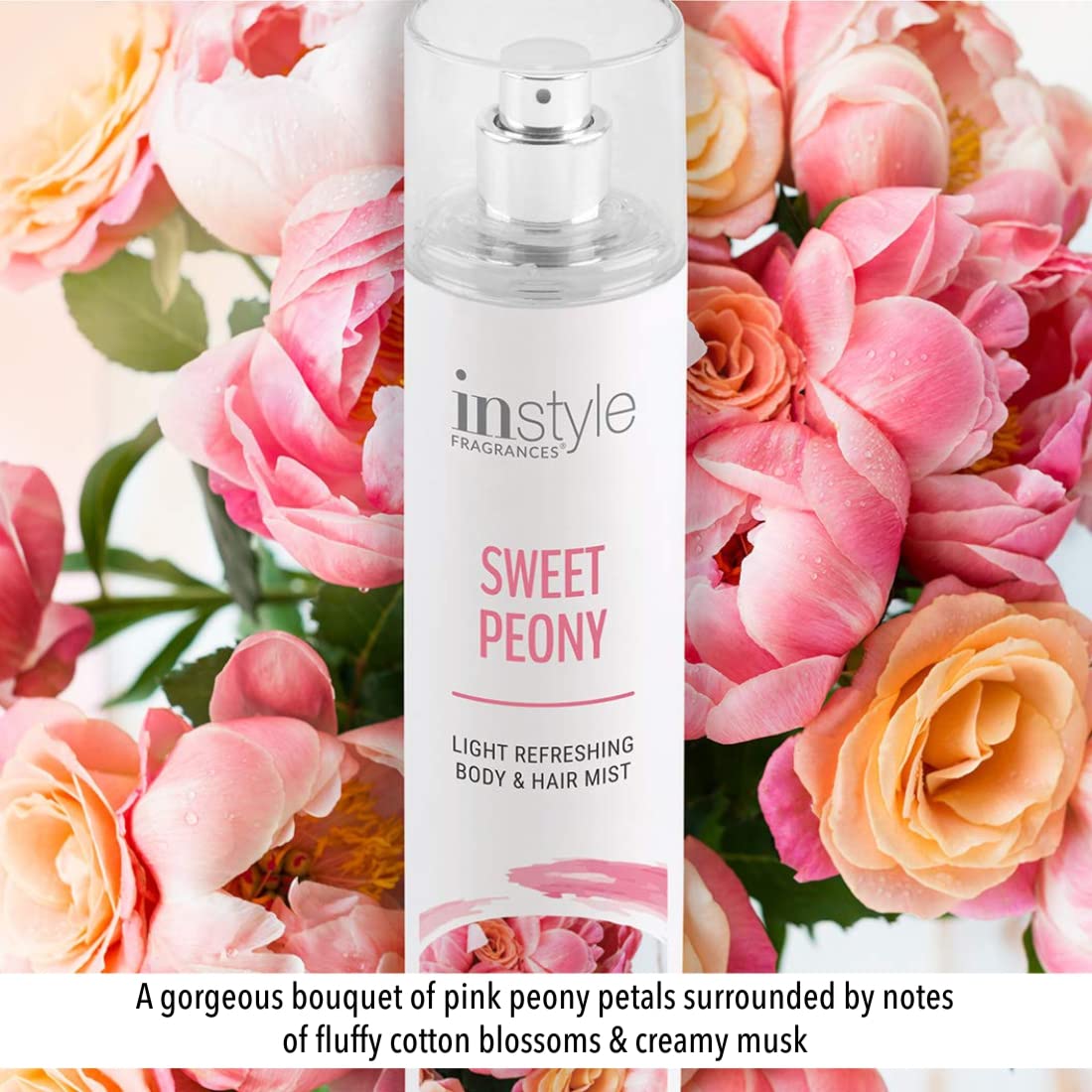 Foto 6 pulgar | Bruma Corporal Instyle Fragrances Sweet Peony de 236 ml para Mujer-Venta Internacional