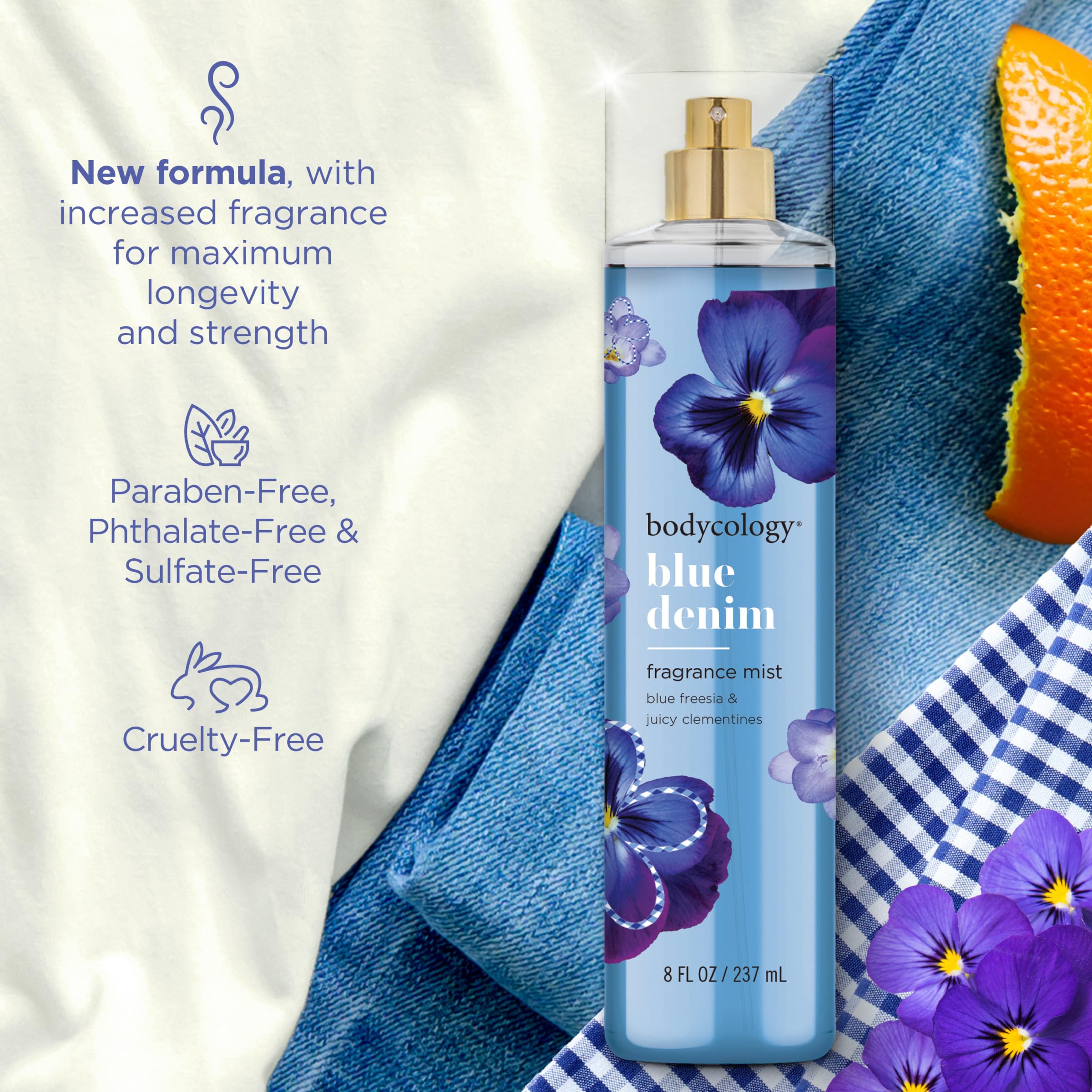 Foto 5 pulgar | Perfume Body Mist Bodycology Blue Denim 237 ml para Mujer-Venta Internacional