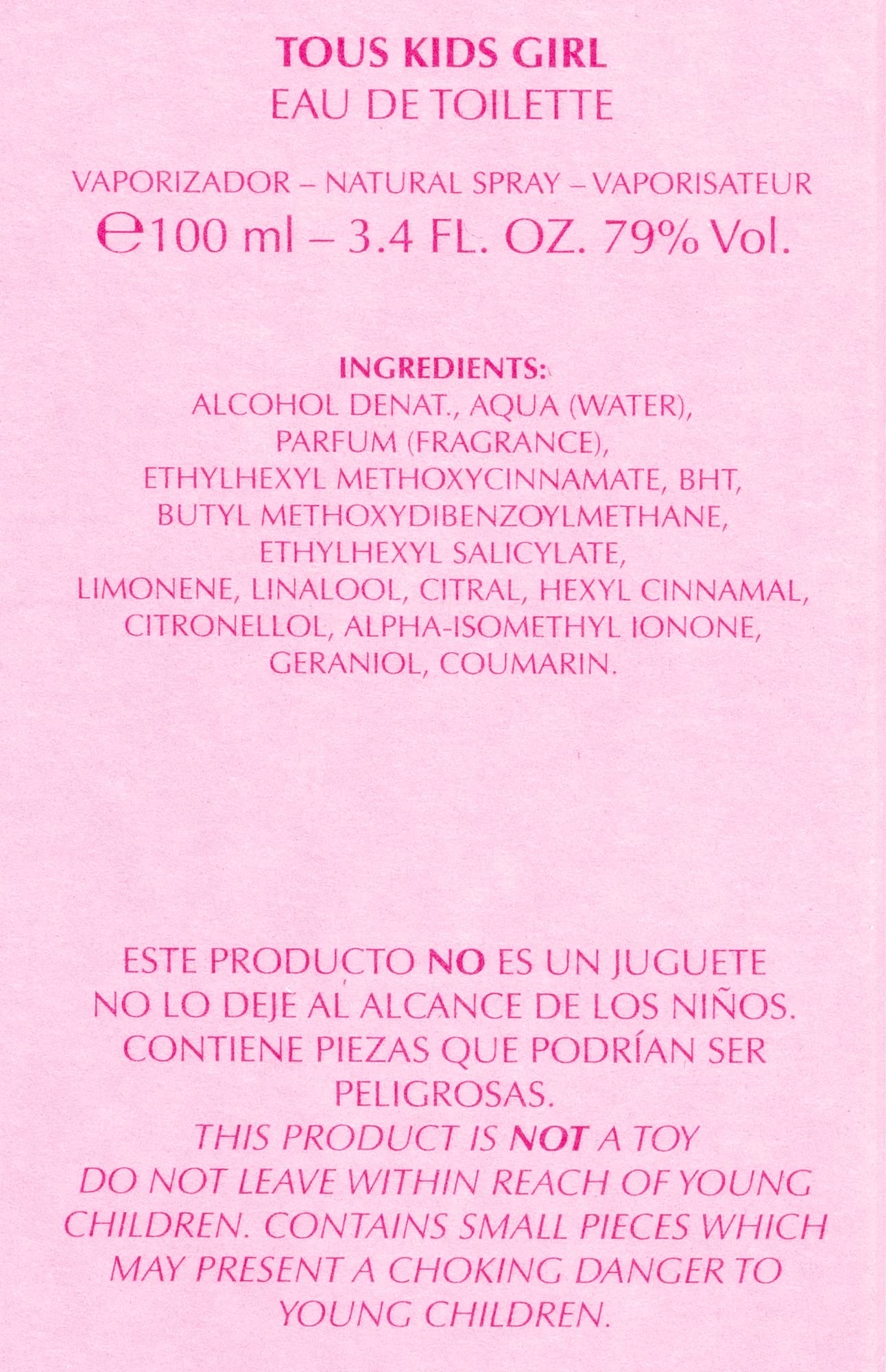 Foto 4 pulgar | Perfume Tous Kids Girl para Niñas 100 ml - Venta Internacional