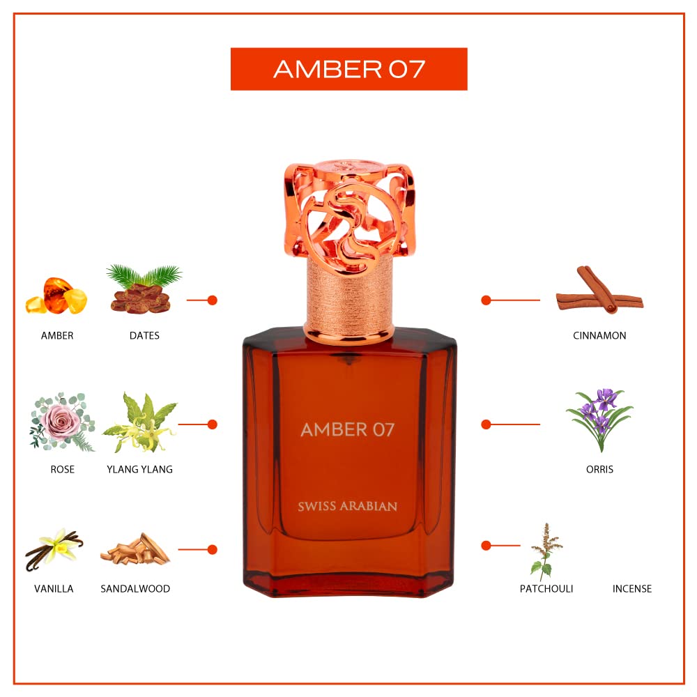 Foto 6 pulgar | Perfume Swiss Arabian Amber 07 Edp 50 ml para Mujer-Venta Internacional