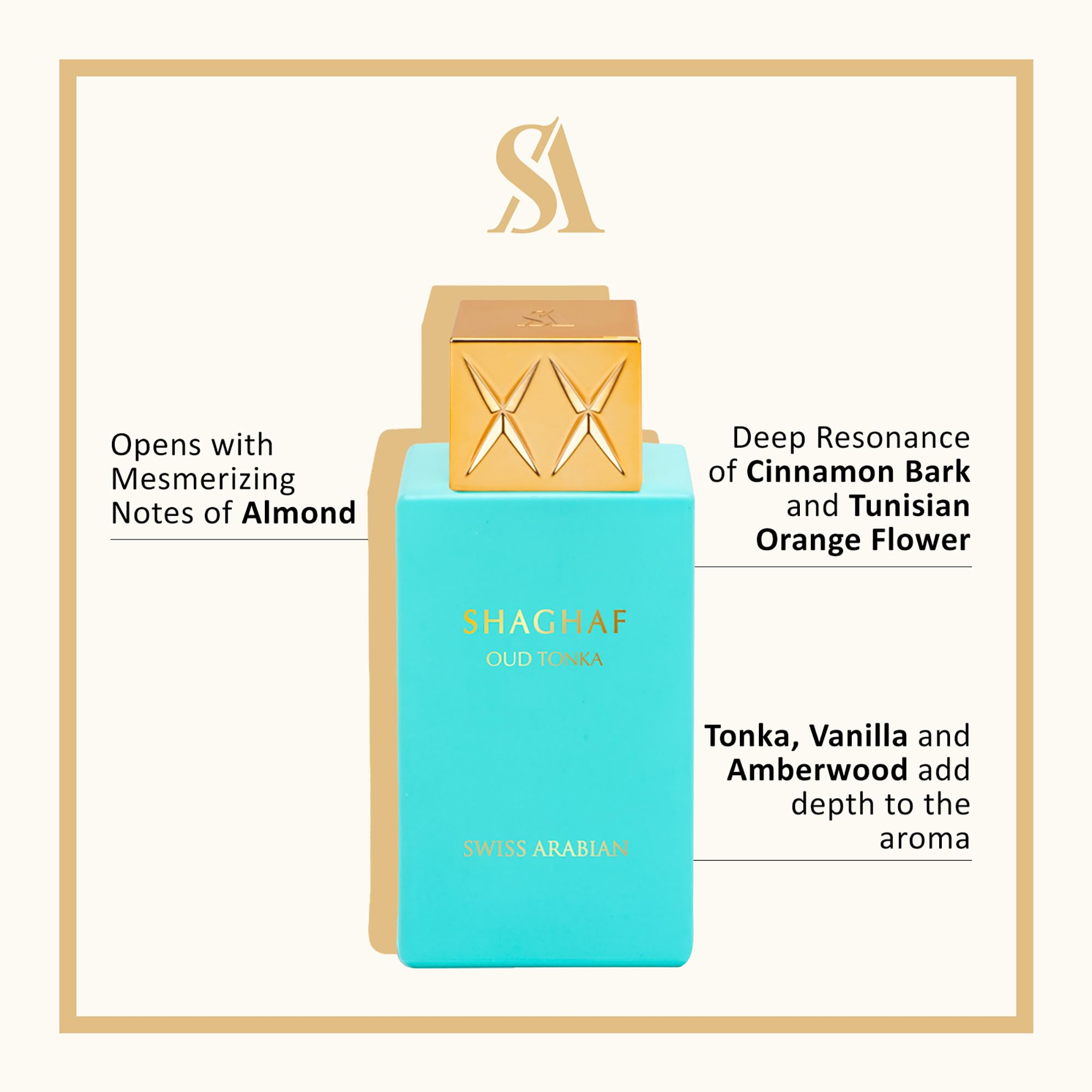 Foto 3 pulgar | Perfume Árabe Suizo Shaghaf Oud Tonka 75 ml para Mujer-Venta Internacional