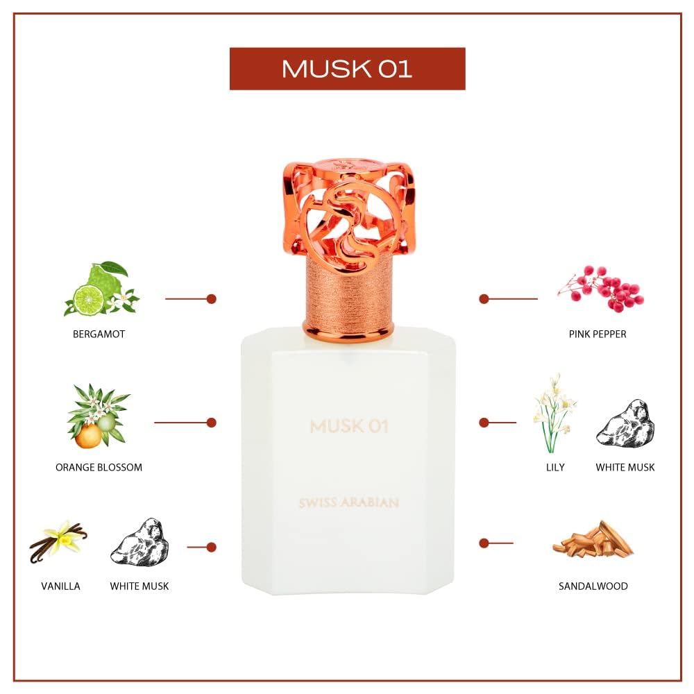 Foto 5 pulgar | Perfume Swiss Arabian Musk 01 Edp 50 ml para Mujer-Venta Internacional